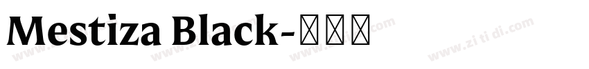 Mestiza Black字体转换